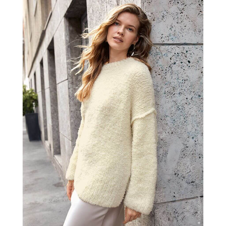 Oversized Pullover mit Seitenschlitz Strickanleitung - Lana Grossa (Heft)