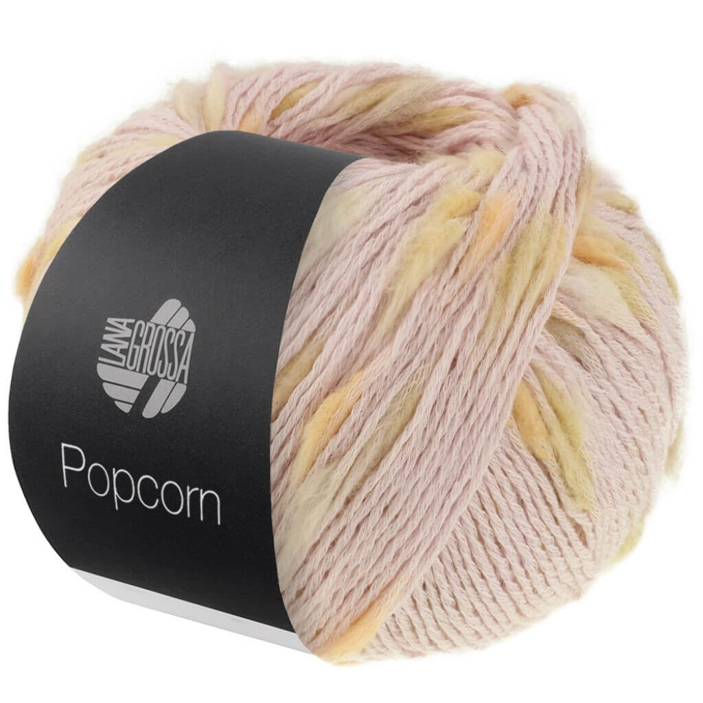 Lana Grossa 4 - Pastellrosa/Zartgelb/Hellgrau/Pfirsich Lana Grossa Popcorn 50g Lieblingsgarn