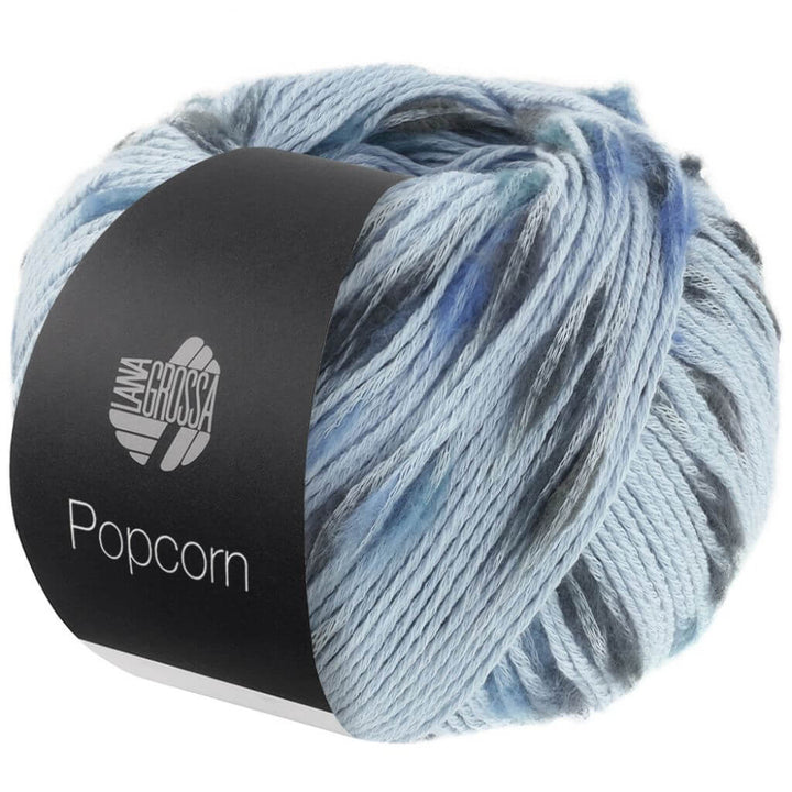 Lana Grossa 6 - Hellblau/Petrol/Graphit Lana Grossa Popcorn 50g Lieblingsgarn