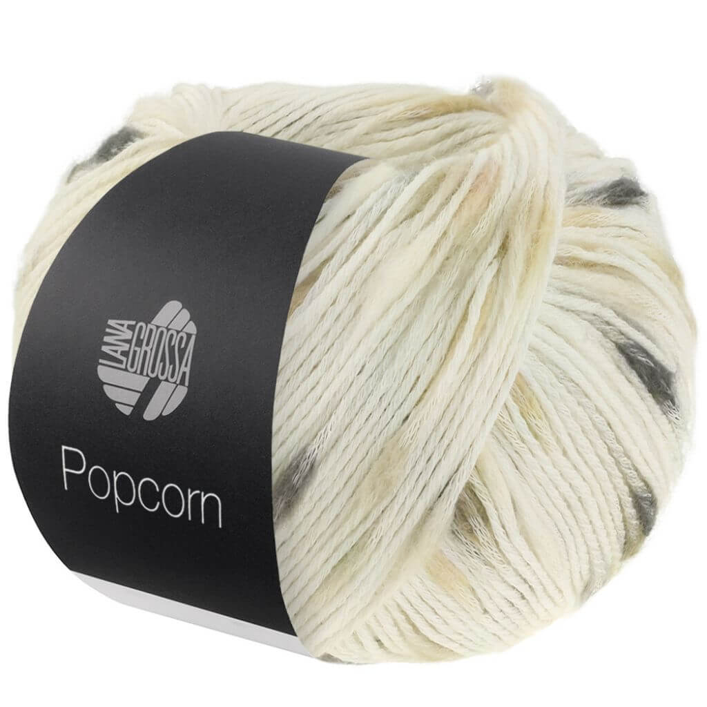 Lana Grossa 9 - Weiß/Beige/Camel/Grau/Anthrazit Lana Grossa Popcorn 50g Lieblingsgarn