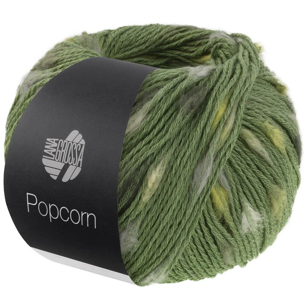 Lana Grossa 15 - Grün/Rohweiß/Beige/Pistazie/Dunkelgrau Lana Grossa Popcorn 50g Lieblingsgarn