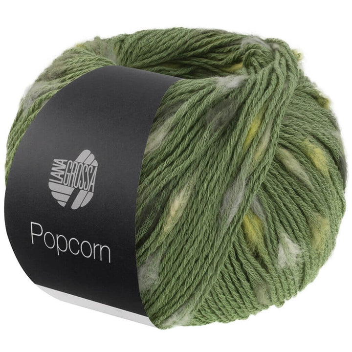 Lana Grossa 15 - Grün/Rohweiß/Beige/Pistazie/Dunkelgrau Lana Grossa Popcorn 50g Lieblingsgarn