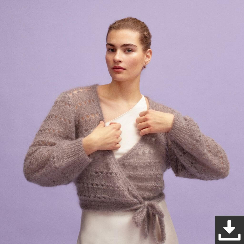 Silkhair Wickeljacke - Lana Grossa Classici 24 Modell 14 Lieblingsgarn