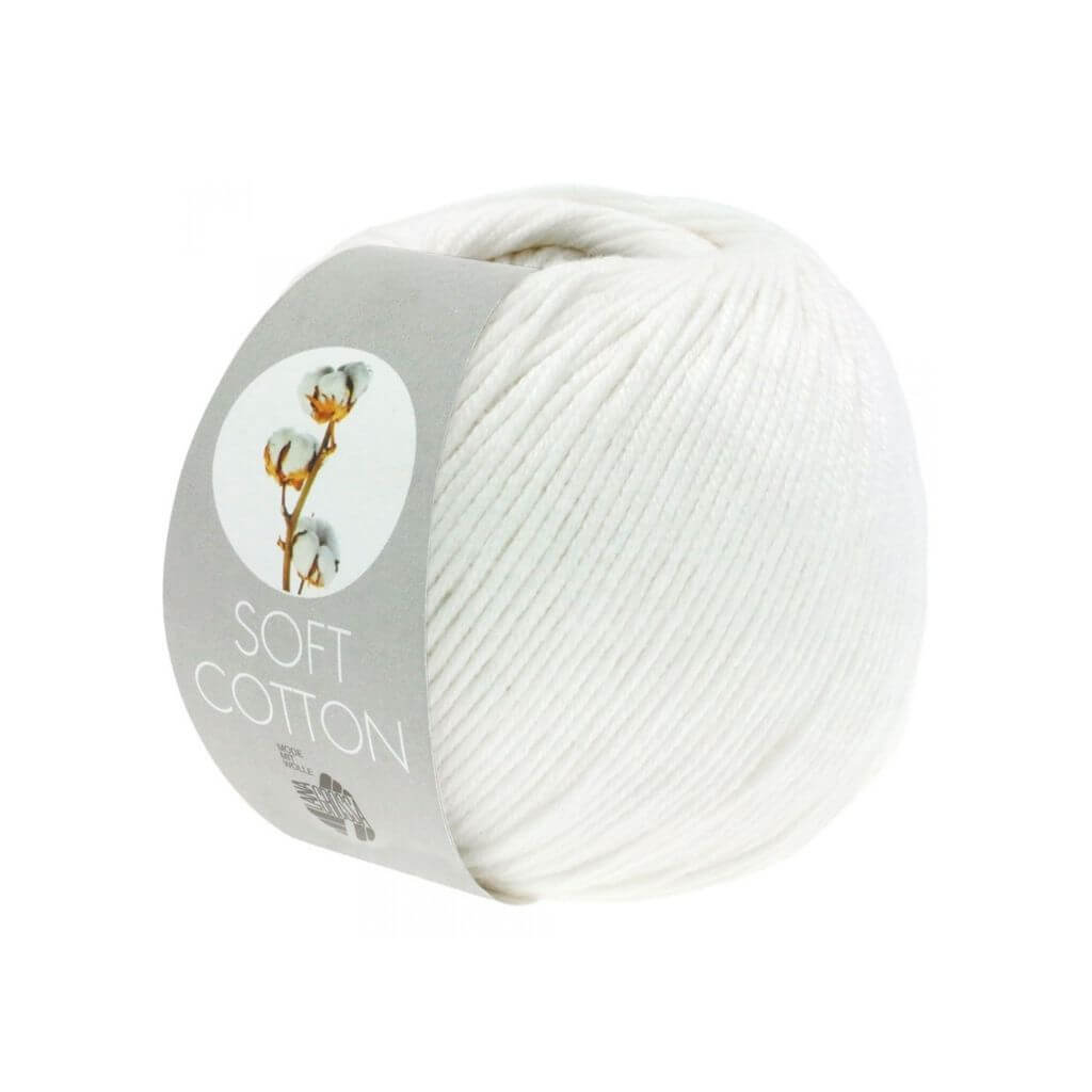Lana Grossa 10 - Weiß Lana Grossa Soft Cotton 50 g Lieblingsgarn