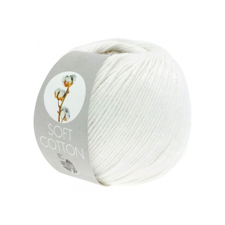 Lana Grossa 10 - Weiß Lana Grossa Soft Cotton 50 g Lieblingsgarn