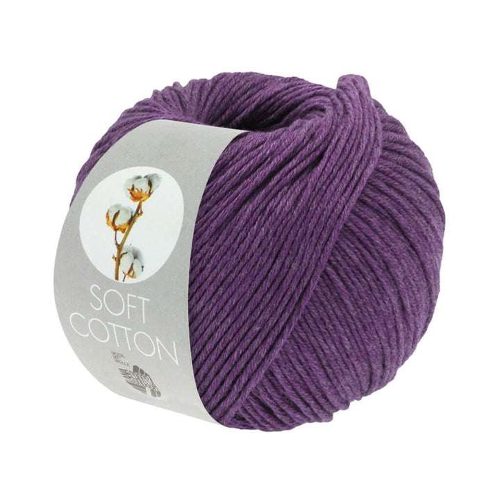 Lana Grossa 53 - Anthrazitviolett Lana Grossa Soft Cotton 50 g Lieblingsgarn
