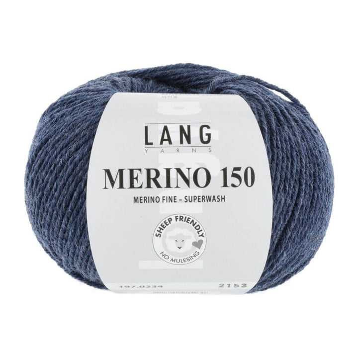 Lang Yarns Jeans Dunkel Mélange Lang Yarns Merino 150 Lieblingsgarn