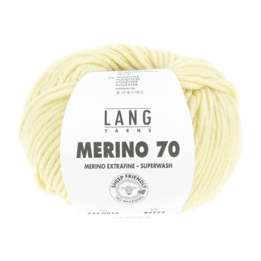 Lang Yarns 012 - Babygelb Lang Yarns Merino 70 50g Lieblingsgarn