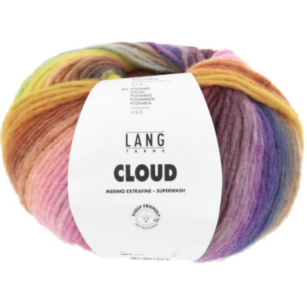 Lang Yarns 031 - Orange/Marine/Gelb/Pflaume Lang Yarns Cloud Lieblingsgarn