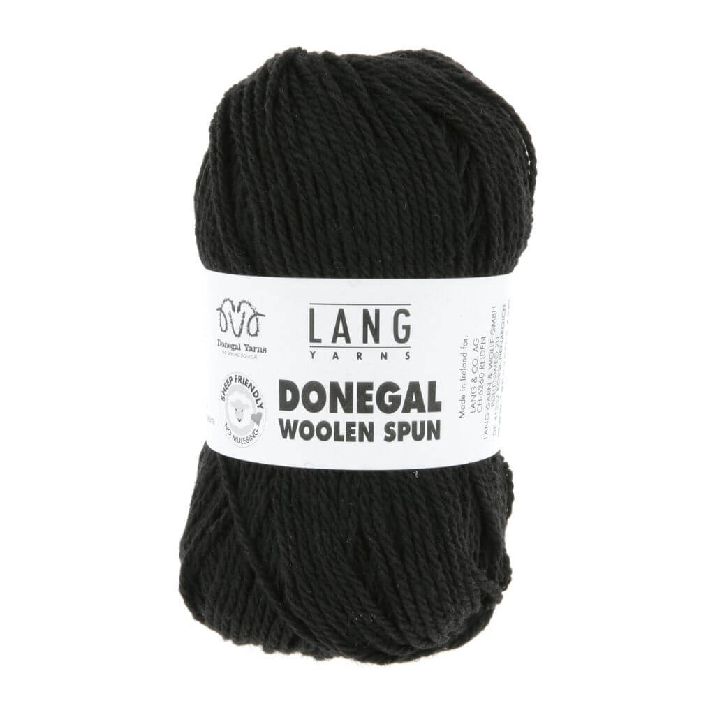 Lang Yarns 004 - Schwarz Lang Yarns Donegal Woolen Spun Lieblingsgarn