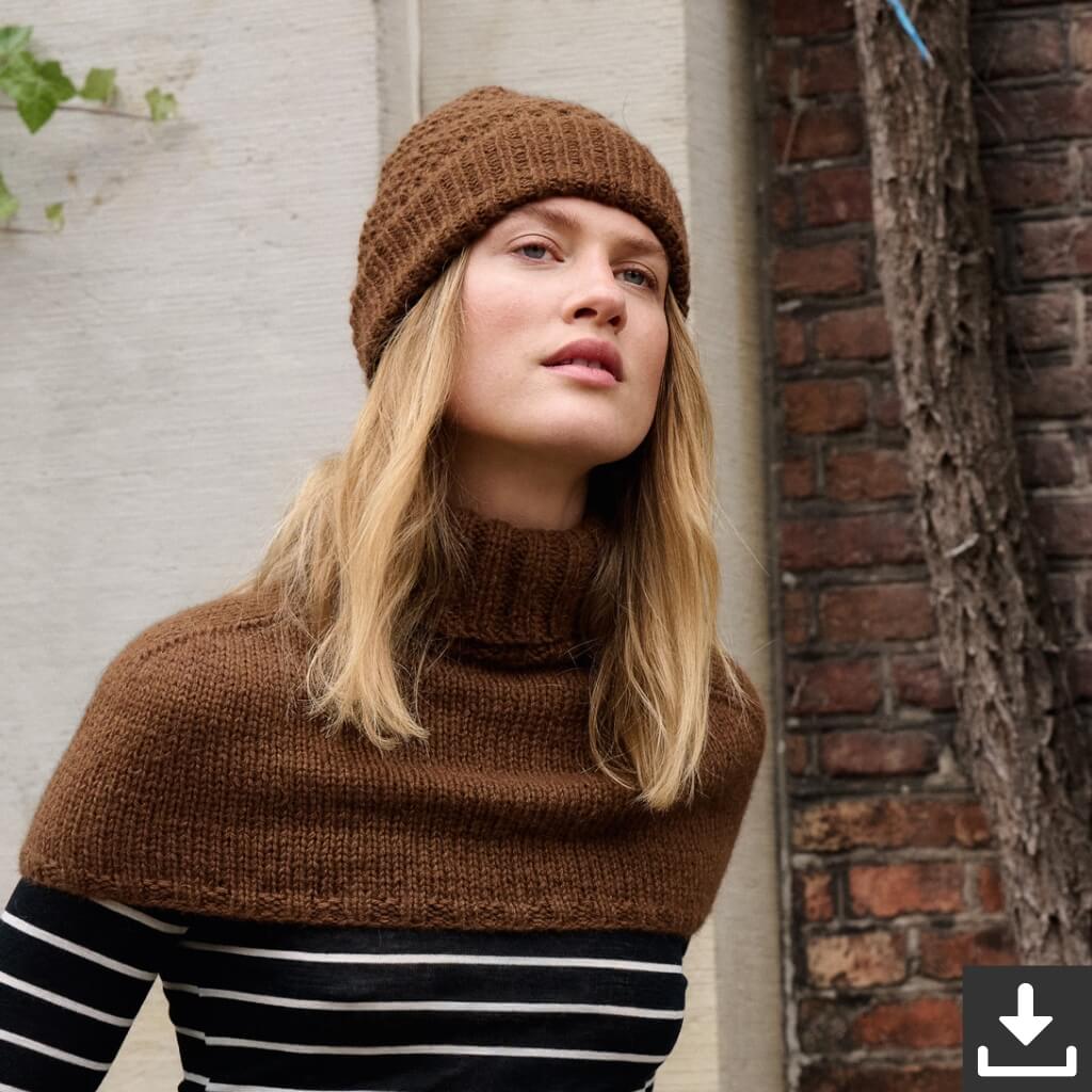 Lana Grossa Pattern Mütze im Perlmuster Strickset - Lana Grossa (PDF) Lieblingsgarn