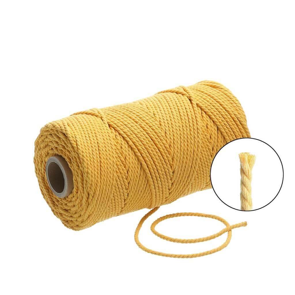 Lieblingsgarn Makramee Yellow Ochre Filani Lieblingsgarn - Makramee Garn 3 mm x 120 m gedreht Lieblingsgarn