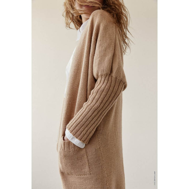 Lana Grossa Strickjacke Long Cardigan Strickset - Lana Grossa (PDF) Lieblingsgarn