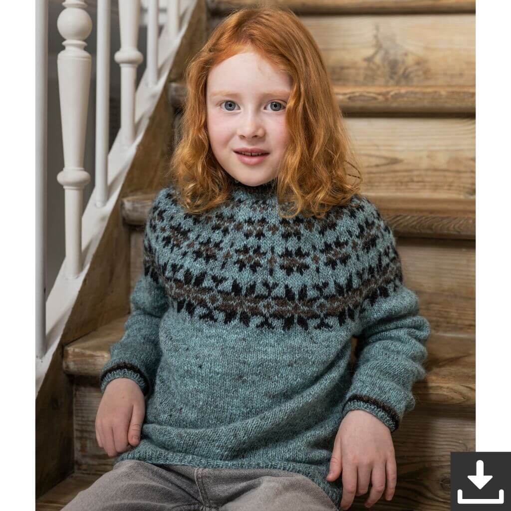 Lopi Pattern Pullover Kinder Hláka Strickanleitung - Lopi (PDF) Lieblingsgarn