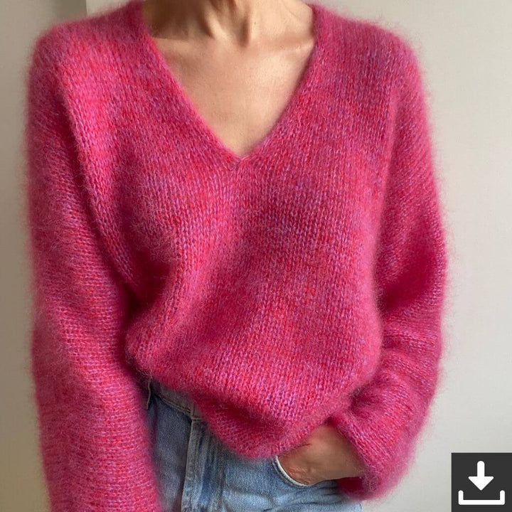 Lotilda Pattern Kim V-Neck Jumper Strickanleitung - Lotilda (PDF) Lieblingsgarn