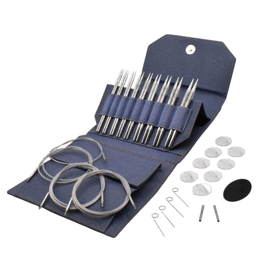 Lykke Needles Denim / 3,25-6,5 Lykke Flight austauschbare Nadelspitzen Lieblingsgarn