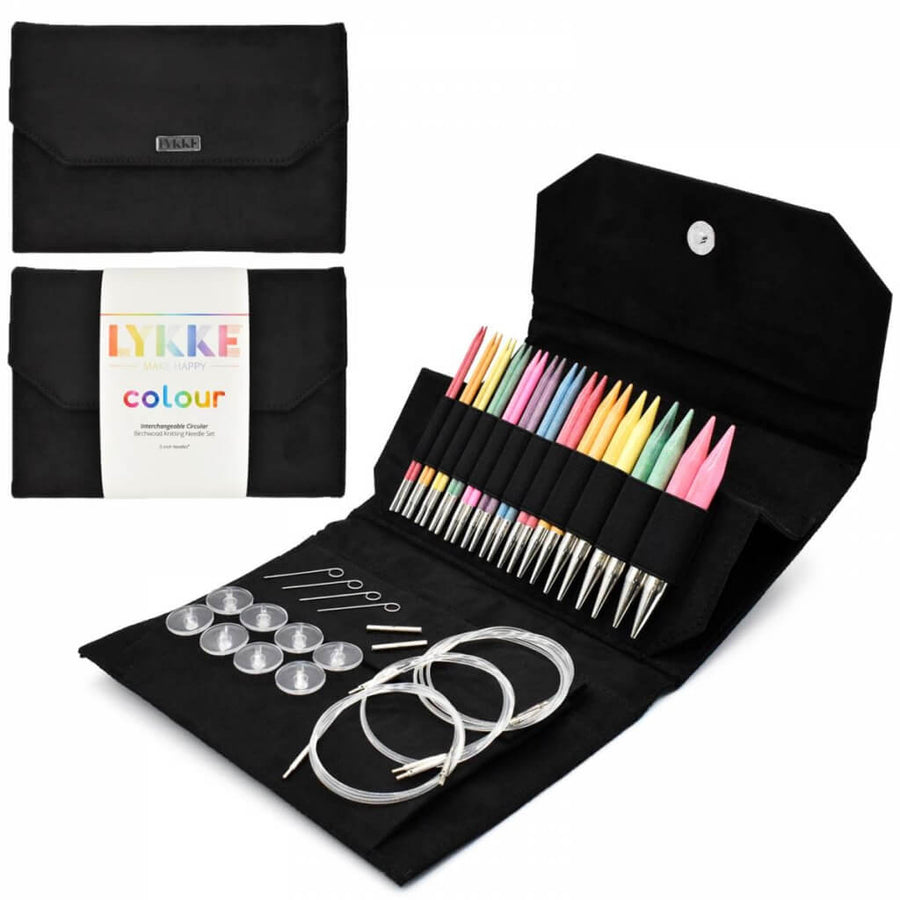 Lykke Needles Lykke Rundstricknadel Set Colour - Black Vegan Suede bei bei bei bei bei bei bei bei bei bei Lieblingsgarn