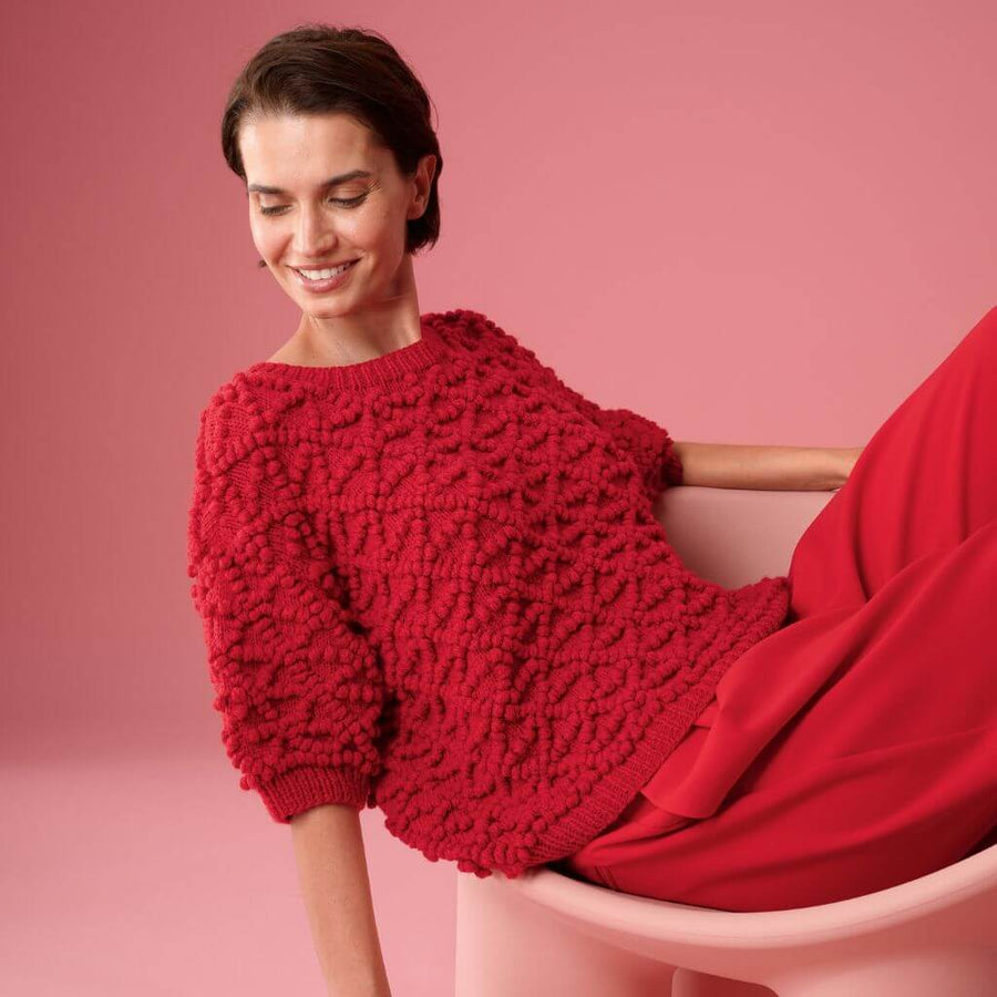Lana Grossa Pullover Noppenmuster Strickanleitung – Produktansicht bei bei bei bei bei bei bei bei bei bei bei Lieblingsgarn