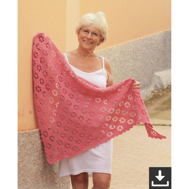 Drops Design Pattern Tuch Marion´s Garden Häkelset - Drops (PDF) Lieblingsgarn