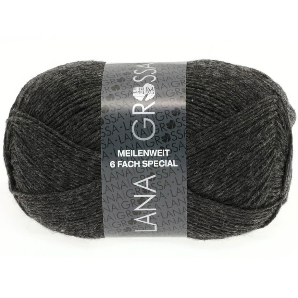 Lana Grossa 8853 - Anthrazit Lana Grossa Meilenweit 6-F 150 Mélange Lieblingsgarn