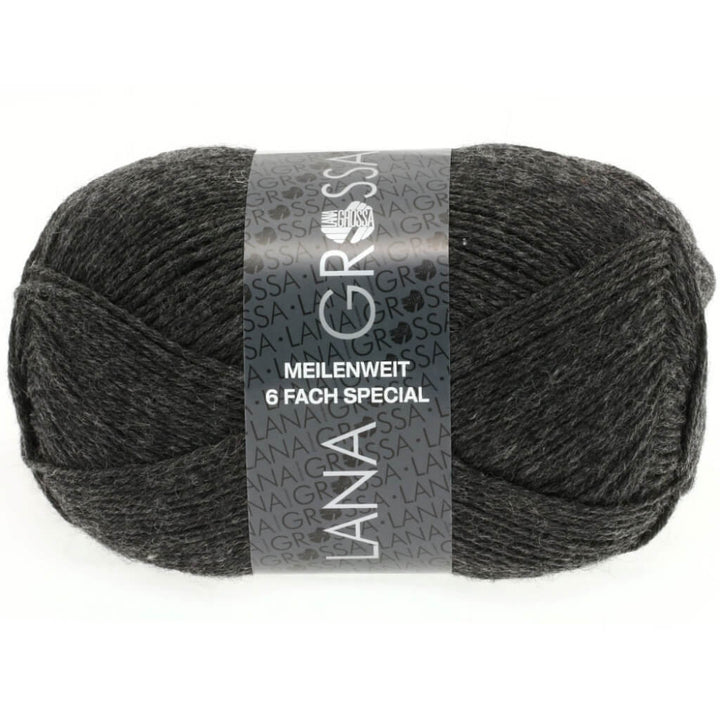 Lana Grossa 8853 - Anthrazit Lana Grossa Meilenweit 6-F 150 Mélange Lieblingsgarn