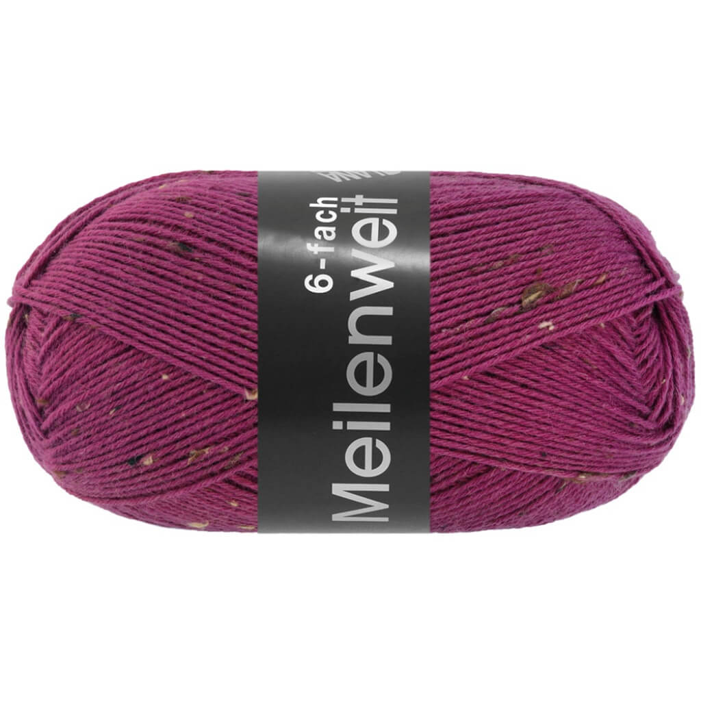 Lana Grossa 9252 - Dunkelfuchsia Lana Grossa Meilenweit 6-F 150 Tweed Lieblingsgarn