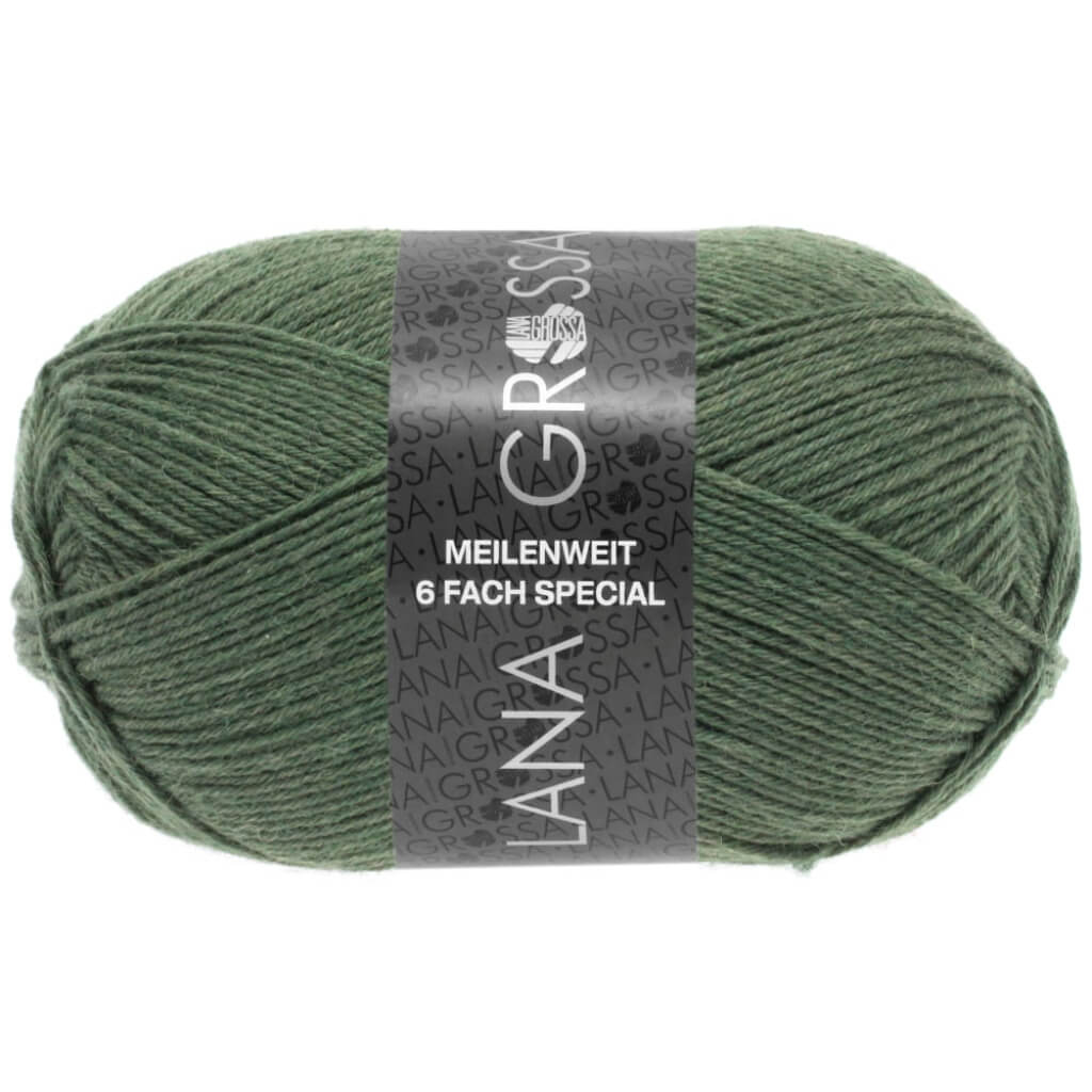 Lana Grossa 9221 - Lodengrün Lana Grossa Meilenweit 6-fach 150 Unito Lieblingsgarn