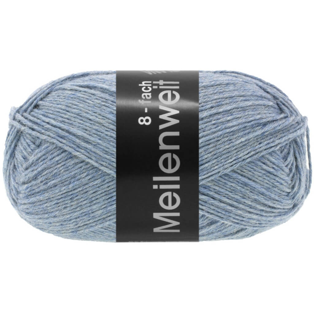 Lana Grossa 9659 - Blaugrau Lana Grossa Meilenweit 8-fach Mélange Lieblingsgarn