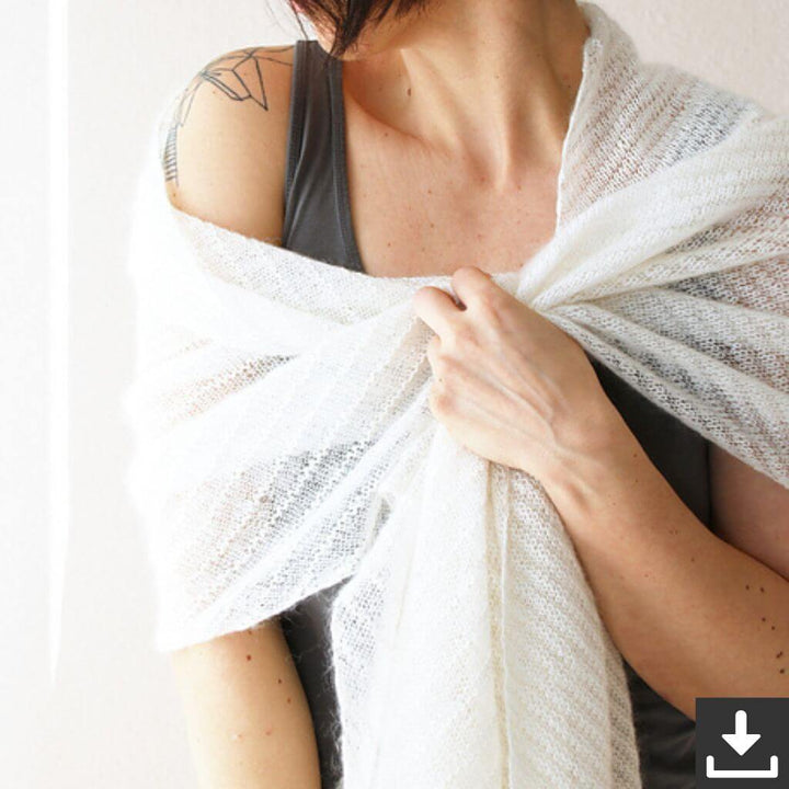 Melanie Berg Pattern Tuch Schnee Strickanleitung - Melanie Berg (PDF) Lieblingsgarn