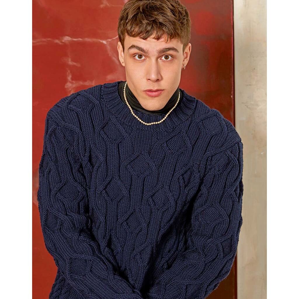 Lang Yarns Pattern Herren Pullover mit Strukturmuster Strickanleitung - Lang Yarns (PDF) Lieblingsgarn