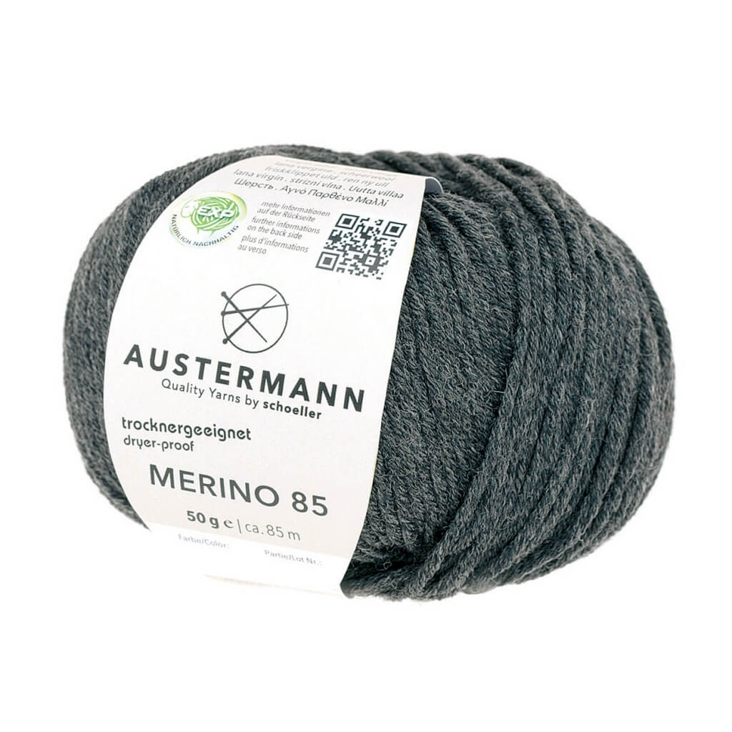 Austermann 64 - Anthrazitmeliert Austermann Merino 85 Exp 50g Lieblingsgarn