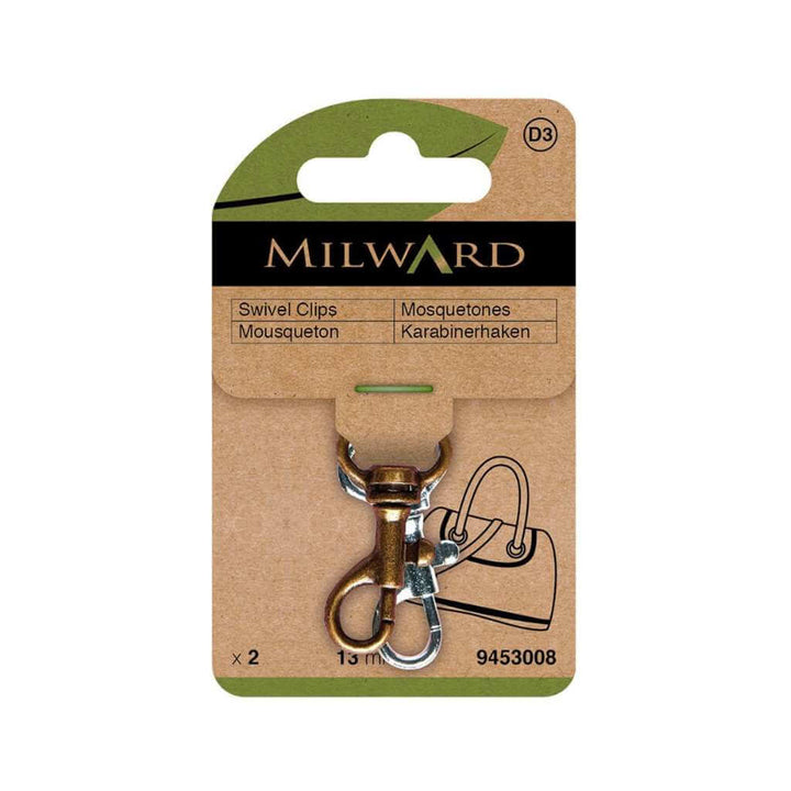 Milward bonze-nickel / 13 mm Milward Karabinerhaken Lieblingsgarn
