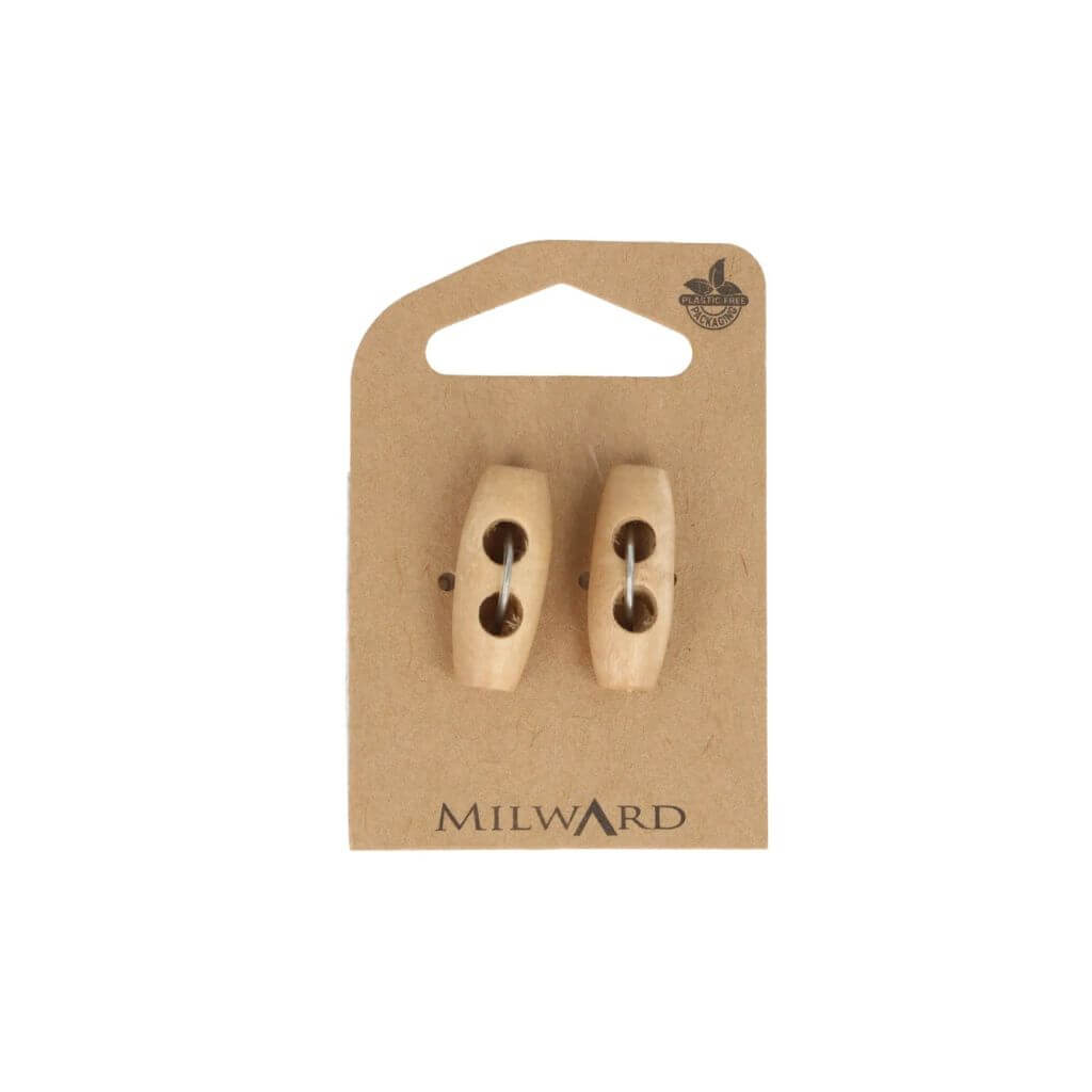 Milward Knebelknopf 2-Loch 23 mm, 2 Stk.
