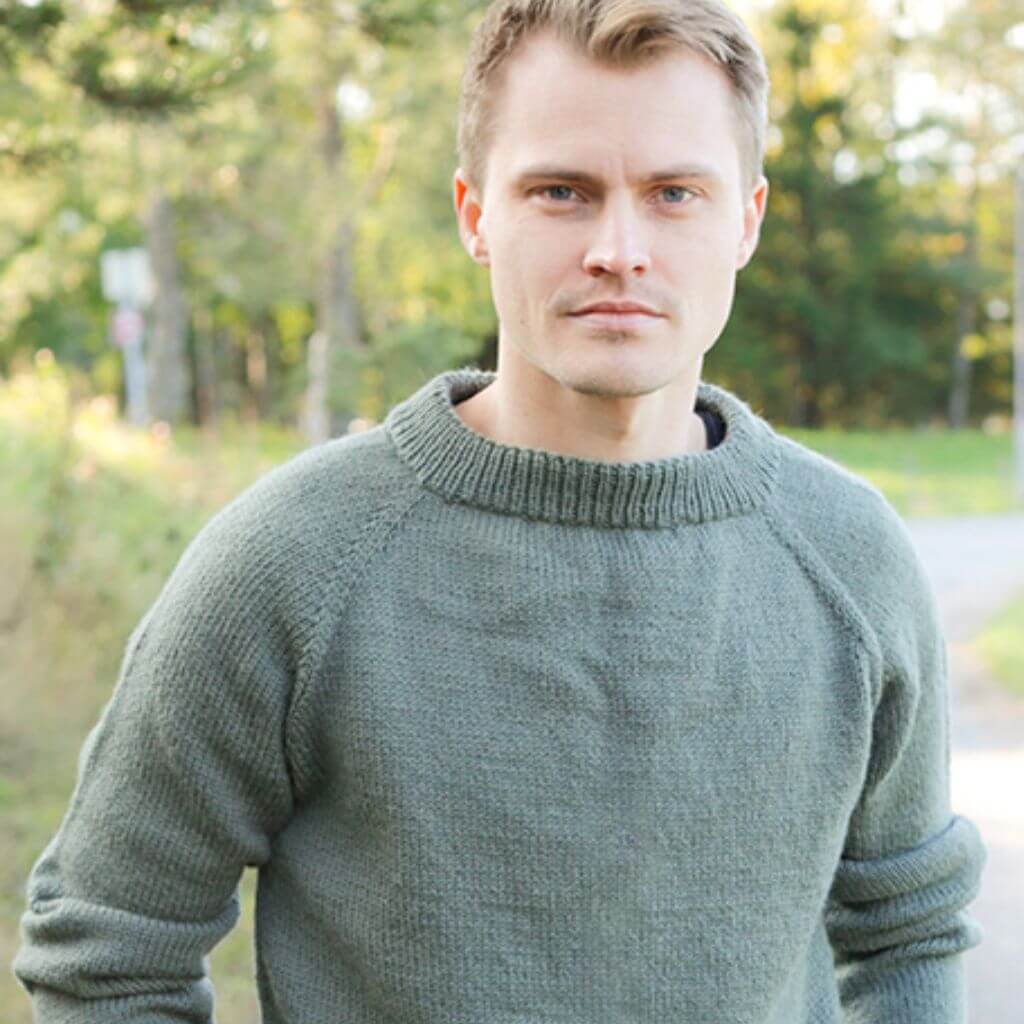 Drops Design Pattern Herren Pullover Misty Day Strickset - Drops (PDF) Lieblingsgarn