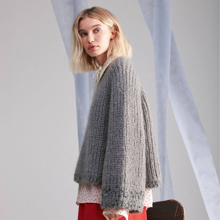 Top Down Pullover Mohair di Gio + Cosmo Strickanleitung - Lana Grossa (Heft)