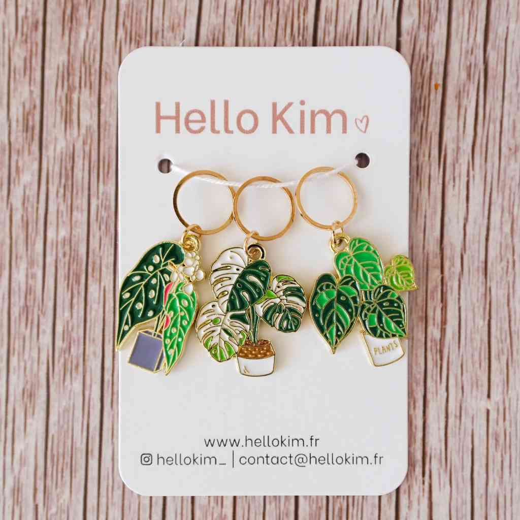 Hello Kim Maschenmarkierer Monstera – Produktansicht, Metall bei Lieblingsgarn