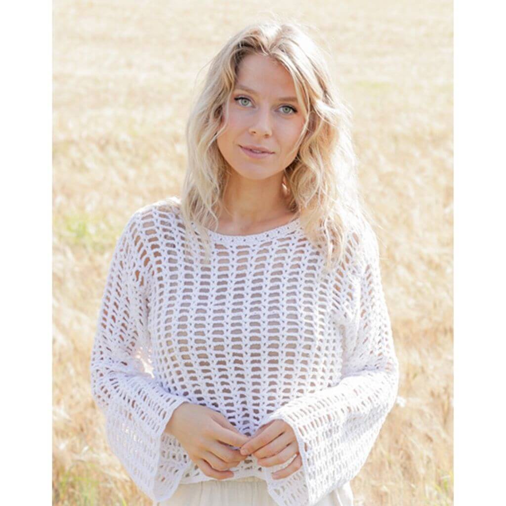 Drops Pullover Moon Lace Sweater Häkelanleitung - Drops (PDF) Lieblingsgarn