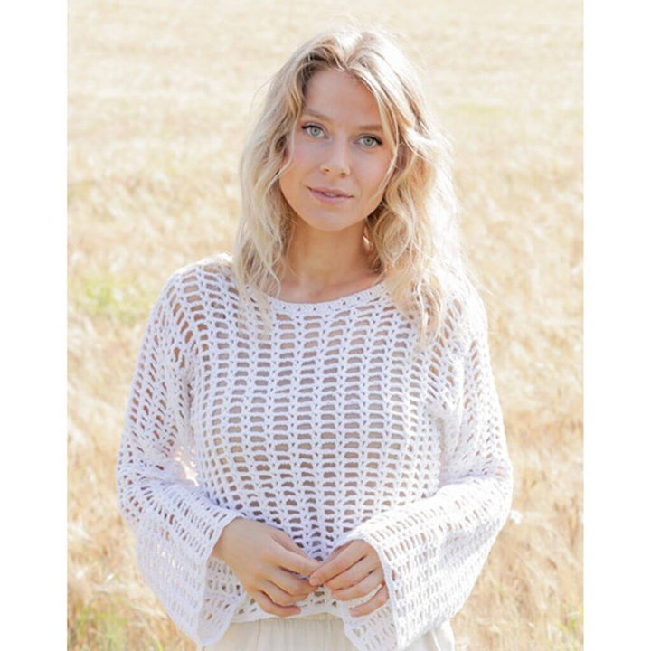 Drops Pullover Moon Lace Sweater Häkelanleitung - Drops (PDF) Lieblingsgarn
