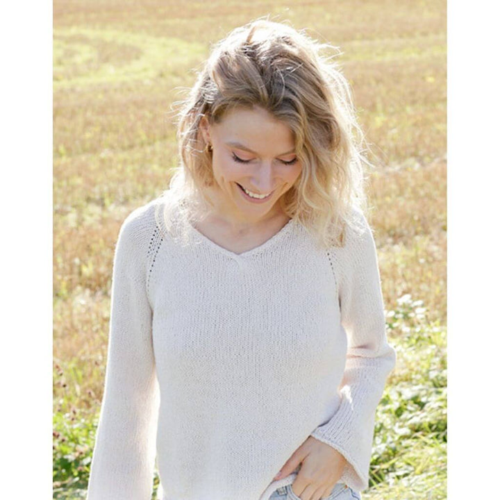 Drops Design Pattern Damen Pullover Morning Moon Strickanleitung - Drops (PDF) Lieblingsgarn