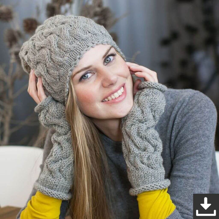Schachenmayr Mütze und Handstulpen Strickkit - Schachenmayr (PDF) Lieblingsgarn