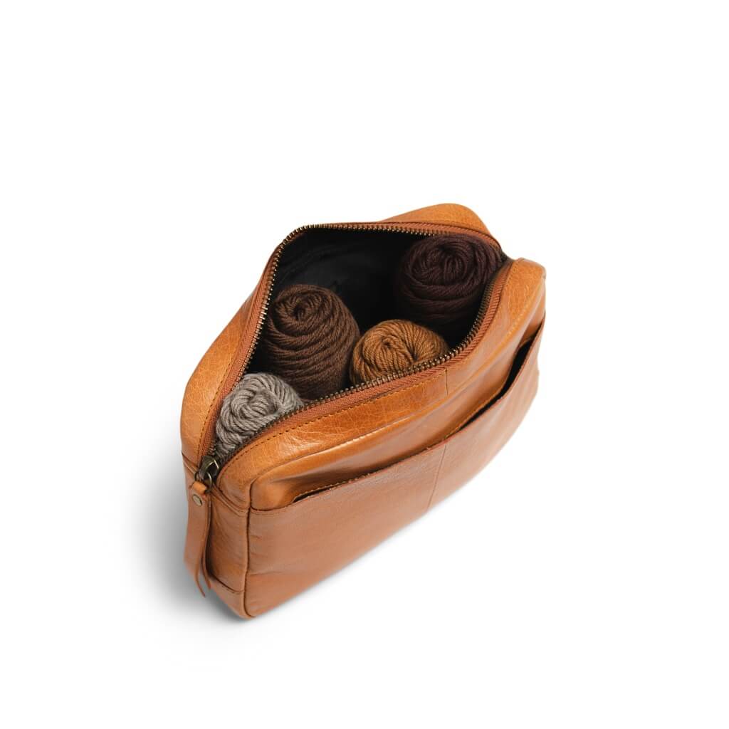 muud Whisky muud Sandnes - handgefertigte Ledertasche Lieblingsgarn