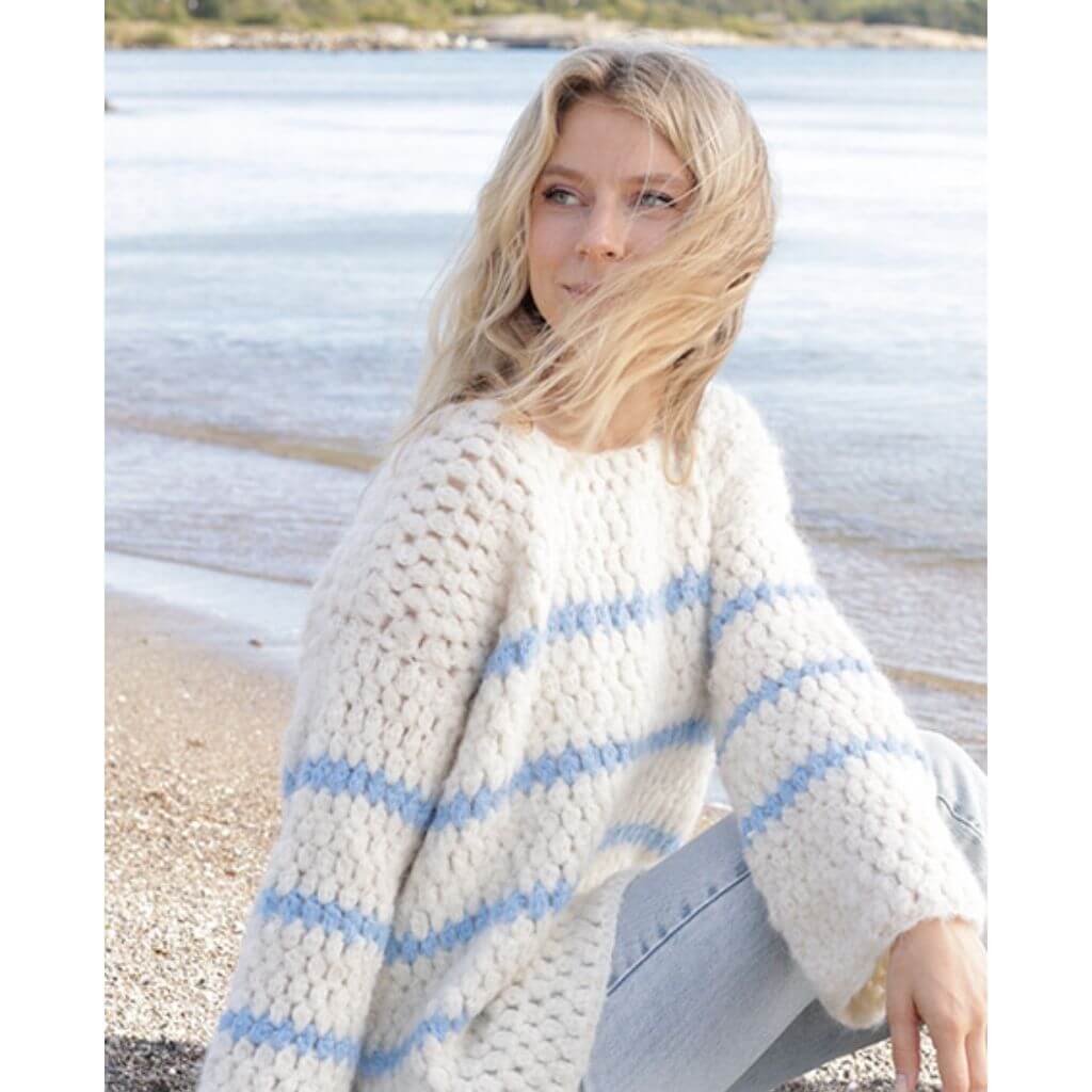 Drops Damen Pullover Nautical Melody Häkelanleitung - Drops (PDF) Lieblingsgarn