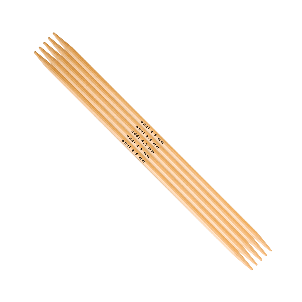 Addi 20 cm / 9 Addi Strumpfstricknadeln aus Bambus - 501-7 Lieblingsgarn