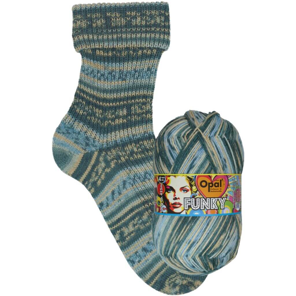 Opal 1586 - Siebenmeilenstiefel Opal 4-fädig Funky Lieblingsgarn