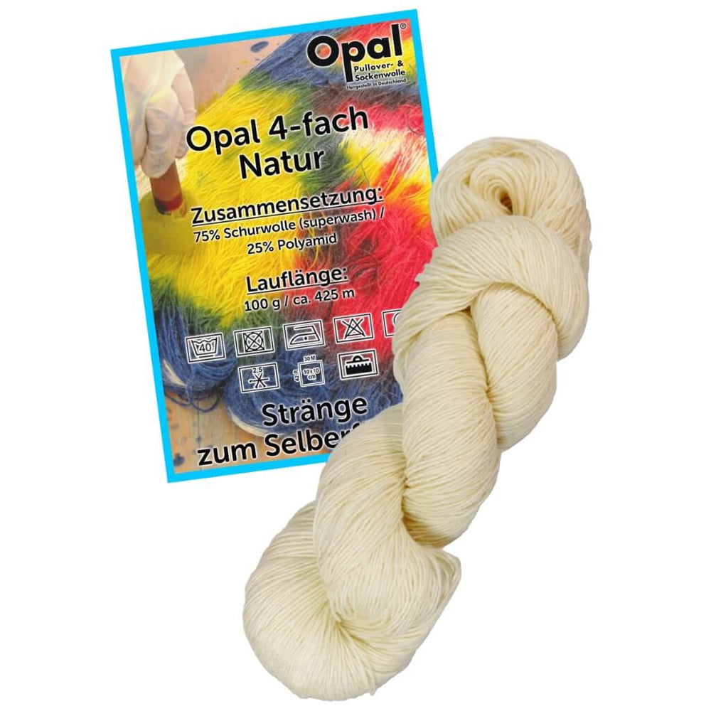 Opal Opal Sockenwolle 4-fädig zum Färben Lieblingsgarn