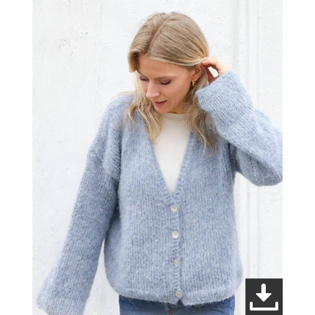 Drops Damen Jacke Open Sky Cardigan Strickanleitung - Drops (PDF) Lieblingsgarn