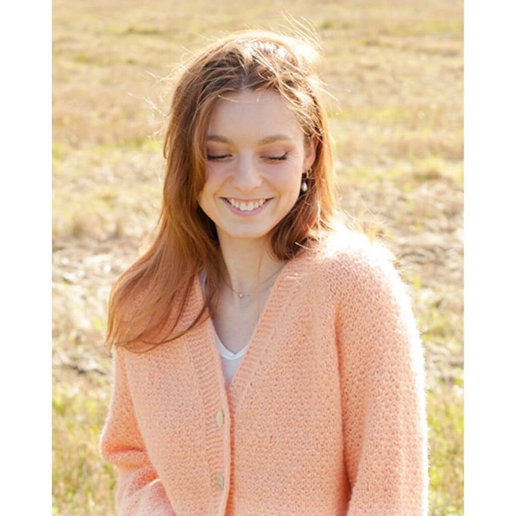 Drops Damen Jacke Perfectly Peach Jacket Strickanleitung - Drops (PDF) Lieblingsgarn