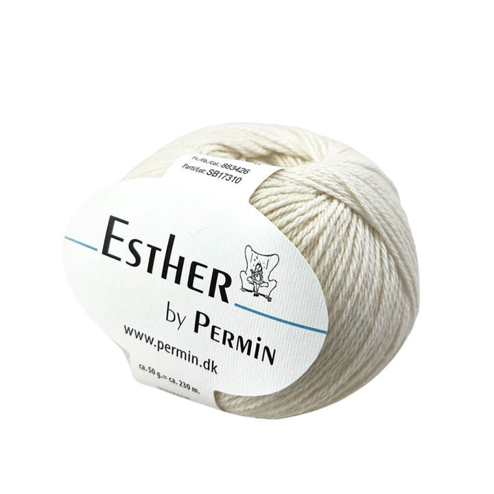 Permin Esther, Farbe 26 Wollweiß – Baumwolle und Schurwolle bei Lieblingsgarn