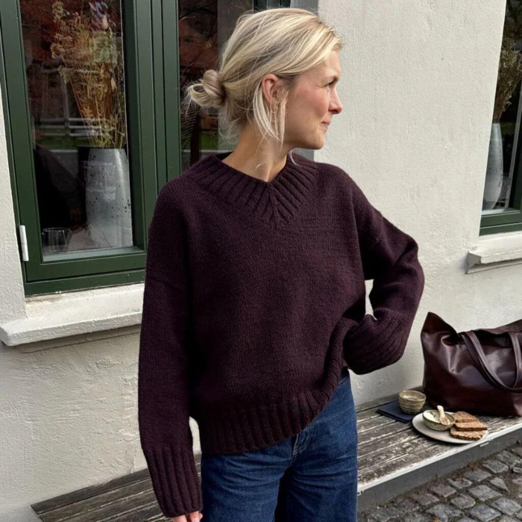 PetiteKnit Hannah Sweater V-Neck Strickanleitung - PetiteKnit (Heft) Lieblingsgarn
