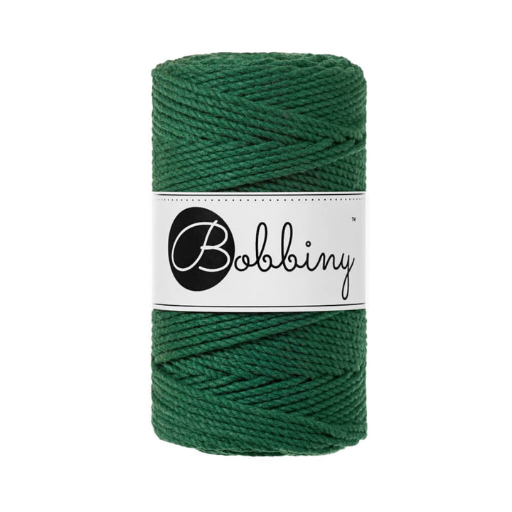 Bobbiny Pine Green Bobbiny Makramee Garn 3mm gedreht Lieblingsgarn